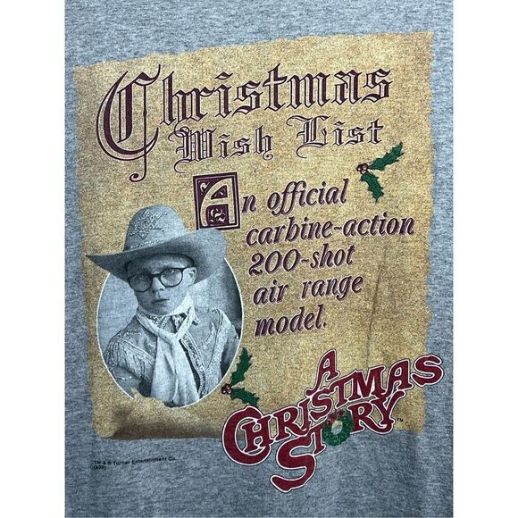 Vintage 2003 A Christmas Story Wish List Tee - Picture 2 of 5